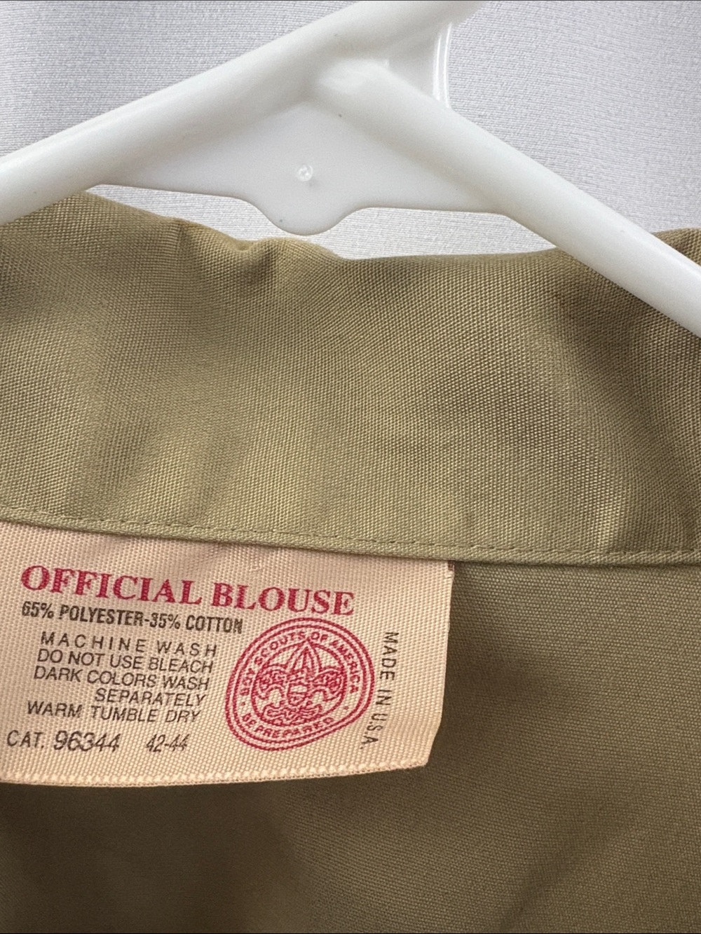 Boy Scouts of America Uniform Blouse Women's XL (42-44) Beige Patches Den Leader - Picture 6 of 7